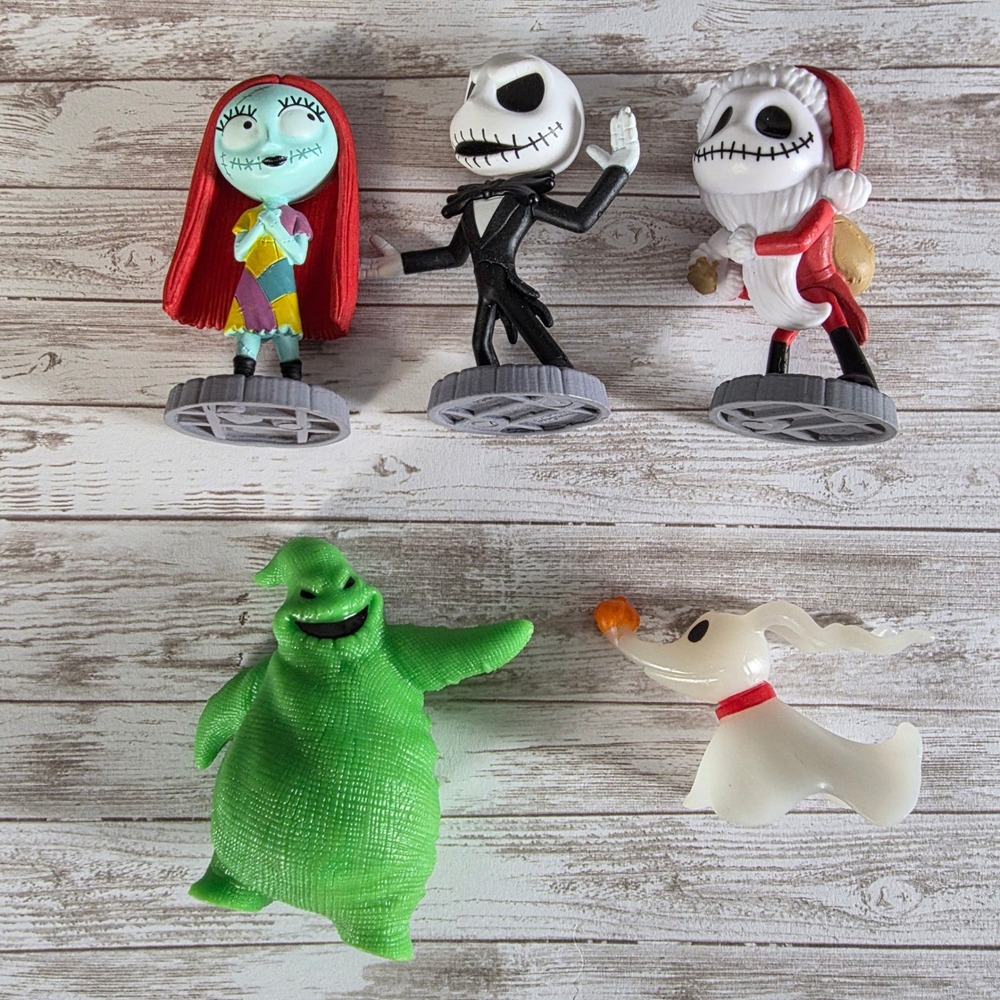 Just Play Disney Nightmare Before Christmas Mini Figure Set Jack Sally Zero 5pc - Picture 1 of 11